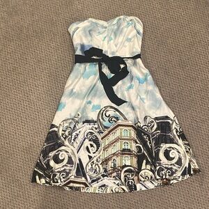 Moulinette Soeurs Blue and Black Mini Dress 2